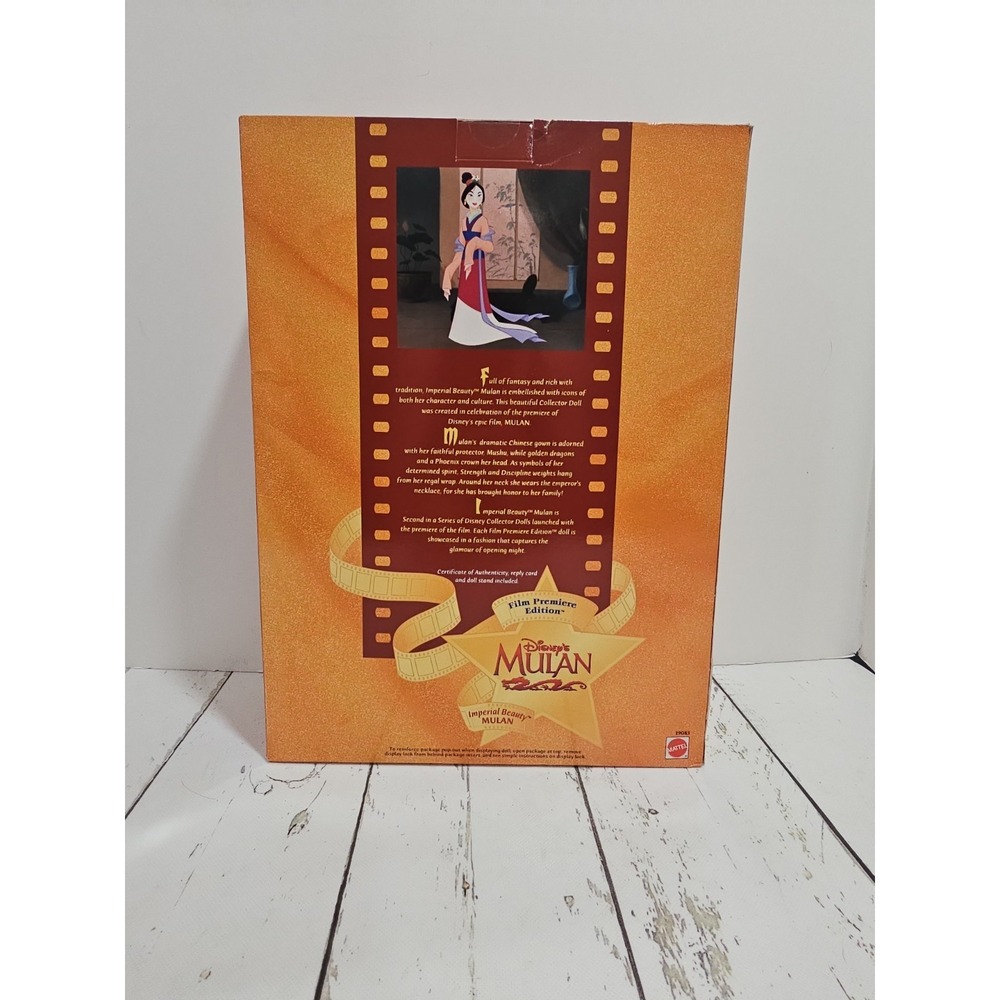 1998 Barbie Mulan Imperial Beauty Disney Film Premiere Edition Doll NRFB Vintage - Picture 10 of 16